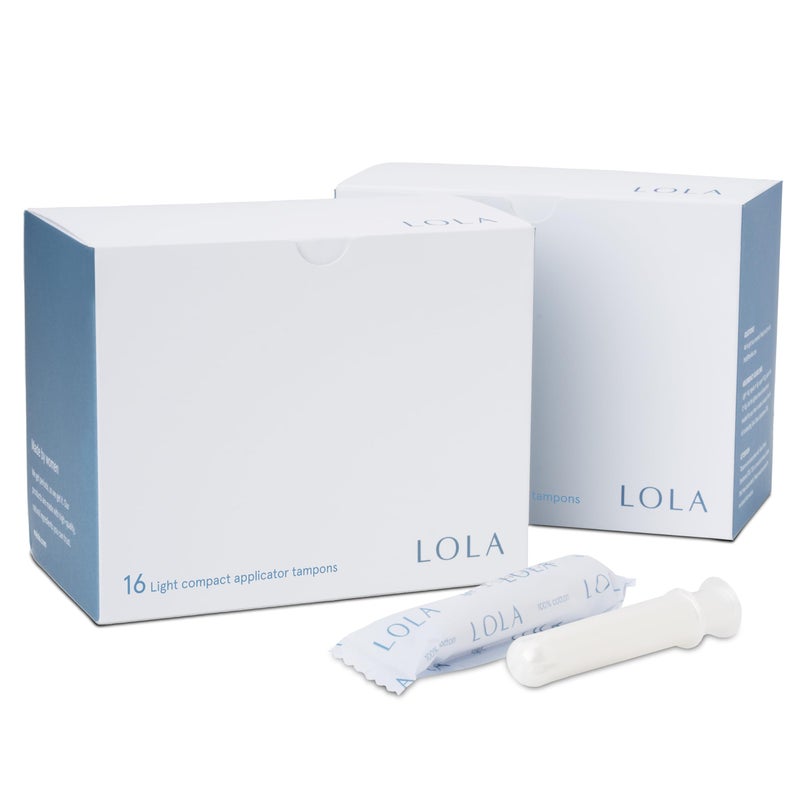LOLA Light Organic Cotton Tampons 32 Count Light NonToxic Tampons Period Feminine Hygiene Products HSA FSA Approved Products Feminine Care